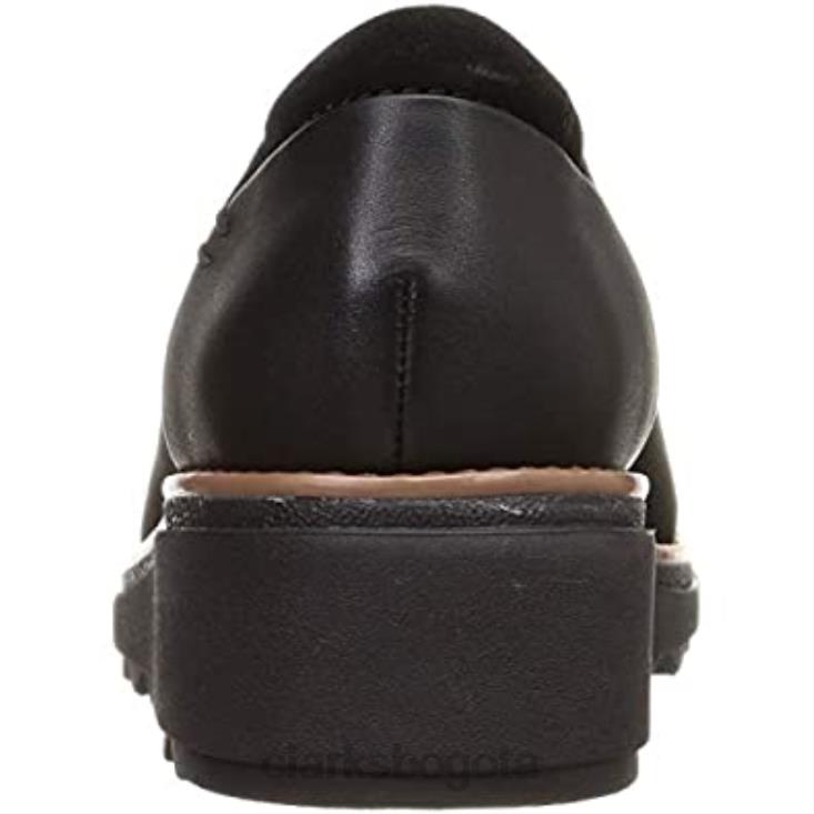Clarks 0DX8L760 Mocasines sharon dolly de clarks world de gamuza negra con tostado oscuro para mujer mujer ante negro con mundo bronceado oscuro
