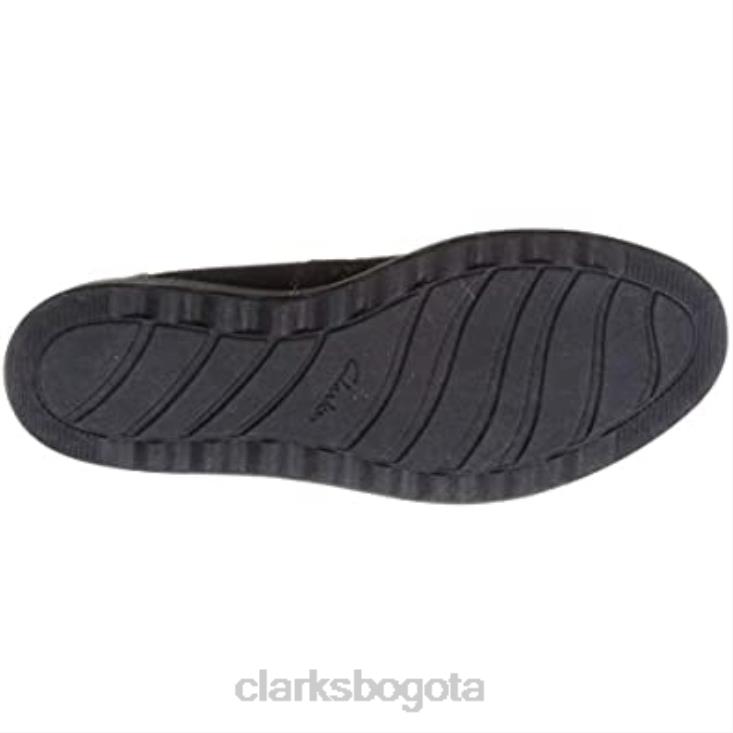 Clarks 0DX8L760 Mocasines sharon dolly de clarks world de gamuza negra con tostado oscuro para mujer mujer ante negro con mundo bronceado oscuro