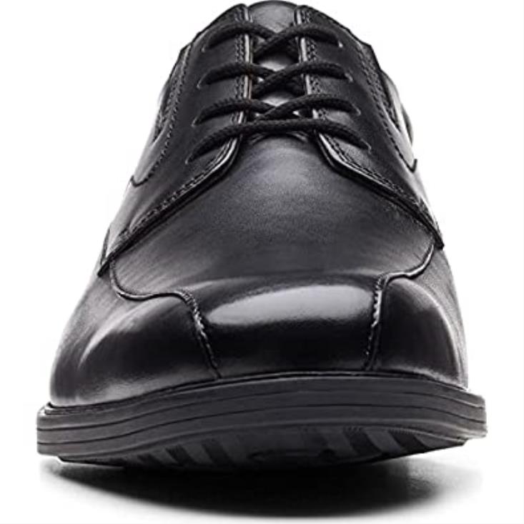 Clarks 0DX8L761 Clarks Whiddon Pace Oxford de cuero negro para hombre hombres cuero negro
