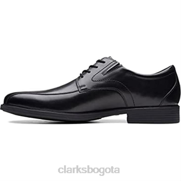 Clarks 0DX8L761 Clarks Whiddon Pace Oxford de cuero negro para hombre hombres cuero negro