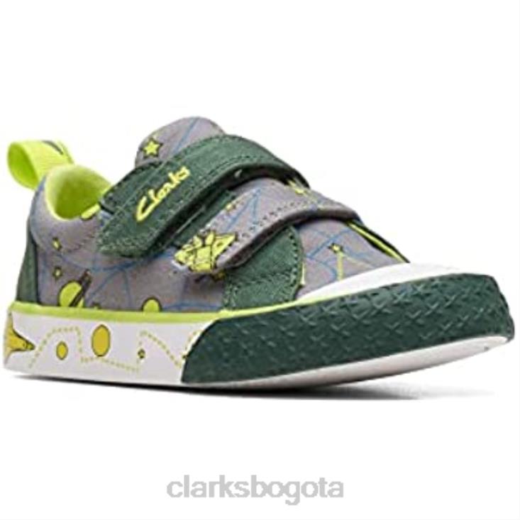 Clarks 0DX8L765 foxing lo niño textil lona clarks rey niños