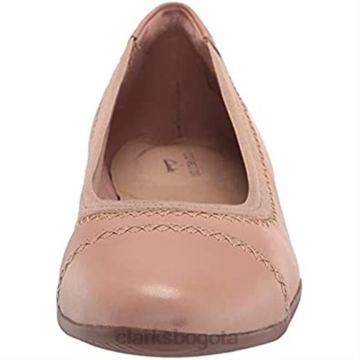 Clarks 0DX8L778 Clarks Sara Orchid bailarinas de piel color rubor oscuro para mujer mujer cuero rubor oscuro