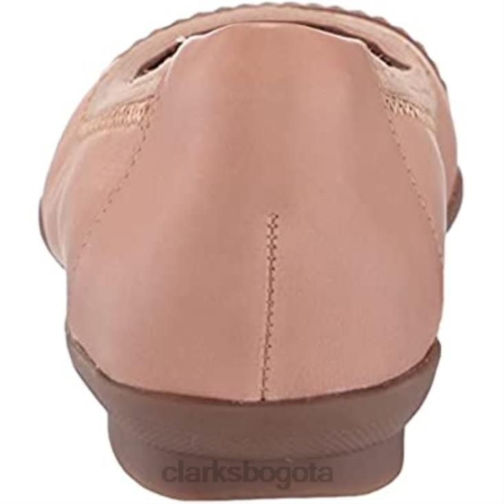 Clarks 0DX8L778 Clarks Sara Orchid bailarinas de piel color rubor oscuro para mujer mujer cuero rubor oscuro