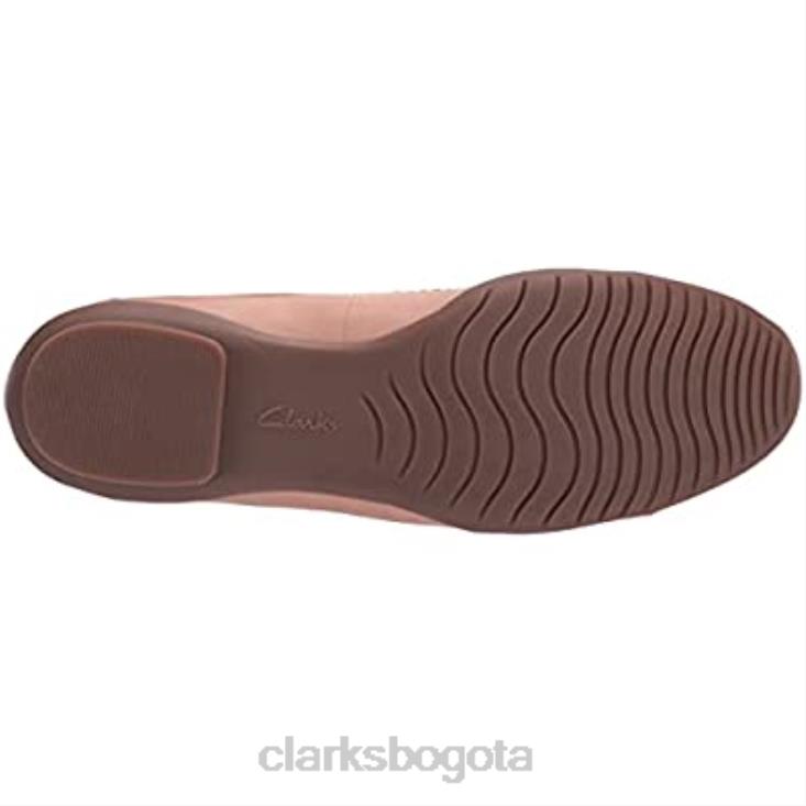 Clarks 0DX8L778 Clarks Sara Orchid bailarinas de piel color rubor oscuro para mujer mujer cuero rubor oscuro