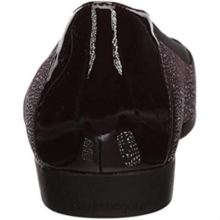 Clarks 0DX8L78 gorra un darcey para mujer ballet flat nobuk berenjena lthr combi clarks mujer berenjena nobuck lthr combi