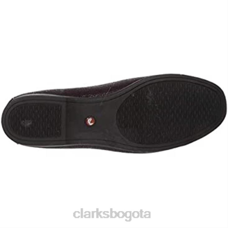 Clarks 0DX8L78 gorra un darcey para mujer ballet flat nobuk berenjena lthr combi clarks mujer berenjena nobuck lthr combi