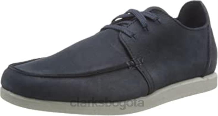 Clarks 0DX8L784 Zapatilla baja clarks shacre lite de nobuk azul marino para hombre hombres nubuck azul marino