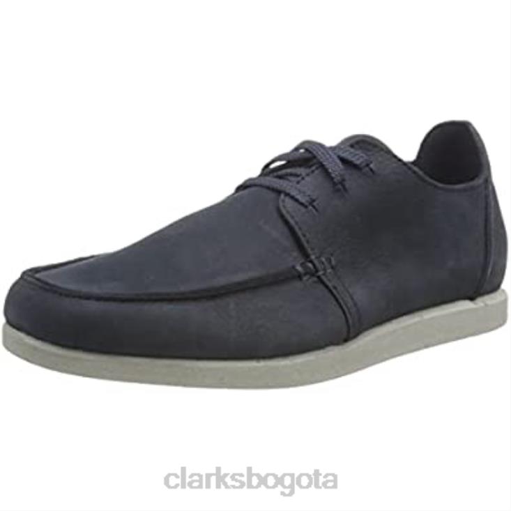 Clarks 0DX8L784 Zapatilla baja clarks shacre lite de nobuk azul marino para hombre hombres nubuck azul marino