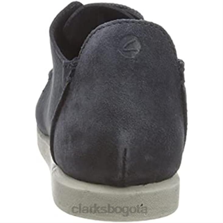 Clarks 0DX8L784 Zapatilla baja clarks shacre lite de nobuk azul marino para hombre hombres nubuck azul marino