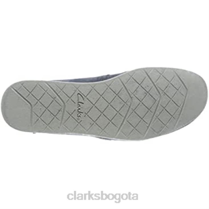 Clarks 0DX8L784 Zapatilla baja clarks shacre lite de nobuk azul marino para hombre hombres nubuck azul marino