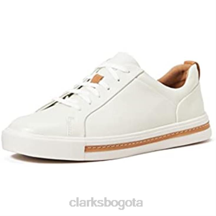 Clarks 0DX8L785 zapatos derby de encaje clarks un maui de cuero blanco blanco para mujer mujer cuero blanco blanco
