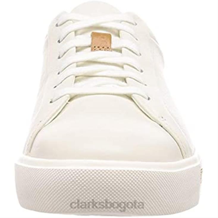 Clarks 0DX8L785 zapatos derby de encaje clarks un maui de cuero blanco blanco para mujer mujer cuero blanco blanco