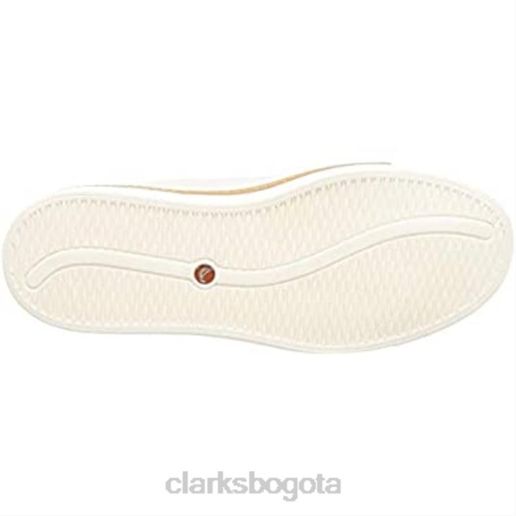 Clarks 0DX8L785 zapatos derby de encaje clarks un maui de cuero blanco blanco para mujer mujer cuero blanco blanco