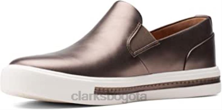 Clarks 0DX8L789 zapatillas sin cordones un maui stride para mujer pebble metalizado clarks pebble metalizado mujer guijarro metálico