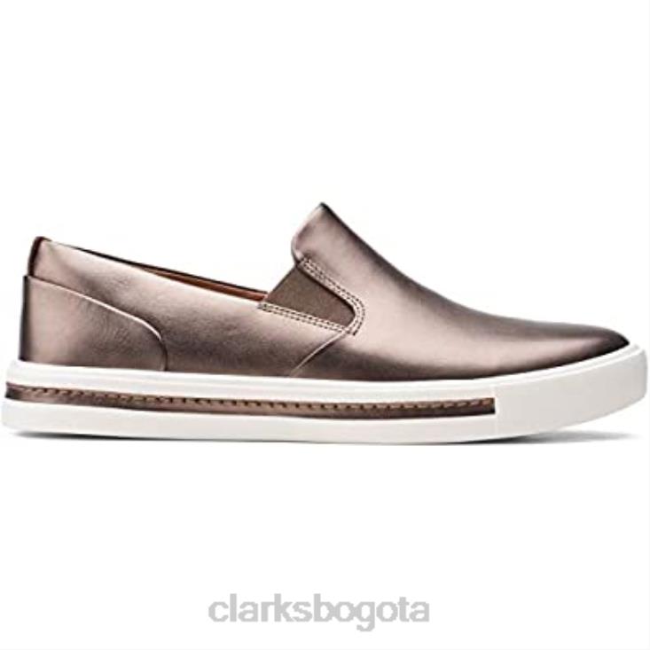 Clarks 0DX8L789 zapatillas sin cordones un maui stride para mujer pebble metalizado clarks pebble metalizado mujer guijarro metálico