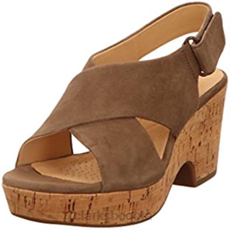 Clarks 0DX8L791 sandalias con tira al tobillo maritsa ruth para mujer clarks ante oliva mujer ante oliva