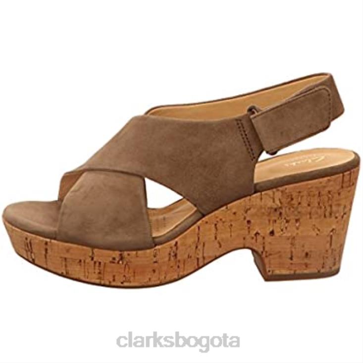 Clarks 0DX8L791 sandalias con tira al tobillo maritsa ruth para mujer clarks ante oliva mujer ante oliva