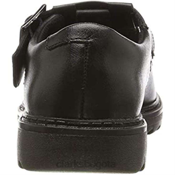 Clarks 0DX8L800 bailarinas de niña clarks asher verve y negras niños cuero negro cuero negro