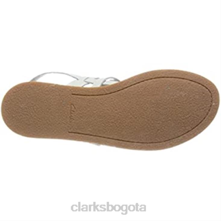 Clarks 0DX8L806 sandalia de sol karsea mujer piel blanca clarks mujer cuero blanco