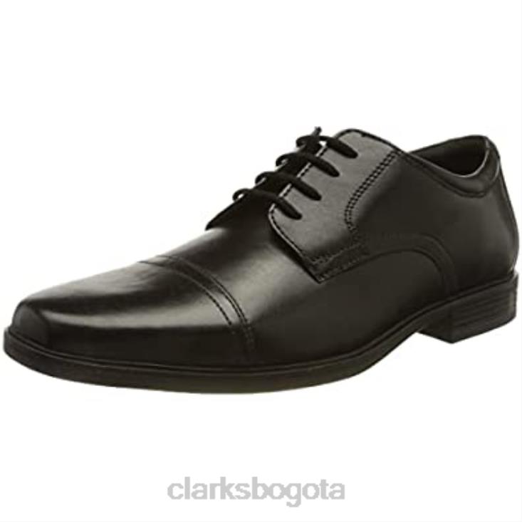 Clarks 0DX8L809 Gorra clarks howard negra para hombre oxford hombres cuero negro