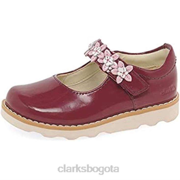 Clarks 0DX8L81 Zapatos Clarks Crown Petal de piel encerada para niños pequeños niños