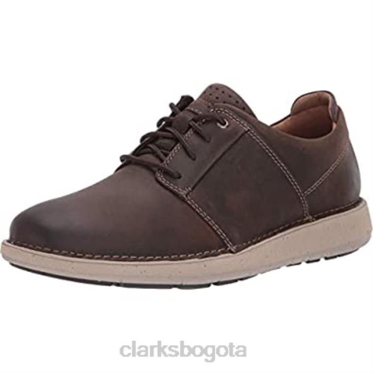 Clarks 0DX8L810 clarks un larvik lace marrón aceitoso cuero unisexo cuero aceitoso marrón