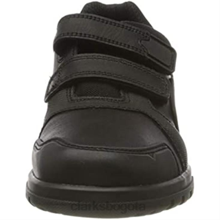 Clarks 0DX8L812 zapatos escolares negro cuero blake street cuero negro niño rip tape clarks niños cuero negro