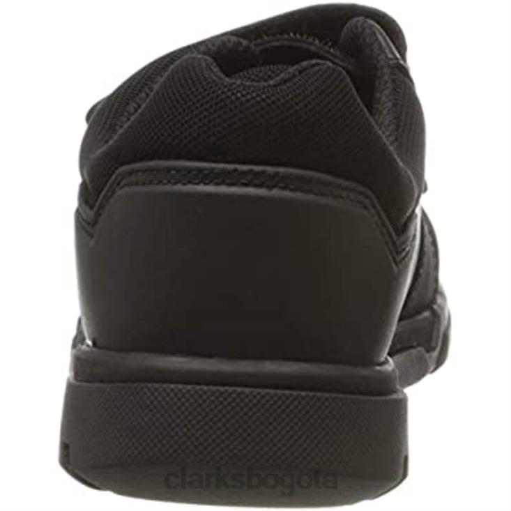 Clarks 0DX8L812 zapatos escolares negro cuero blake street cuero negro niño rip tape clarks niños cuero negro