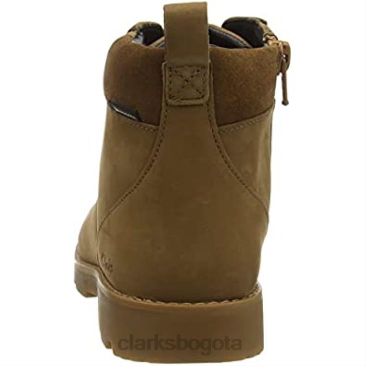 Clarks 0DX8L813 bota chukka heath go gtx k para niño clarks cuero tostado niños cuero marrón