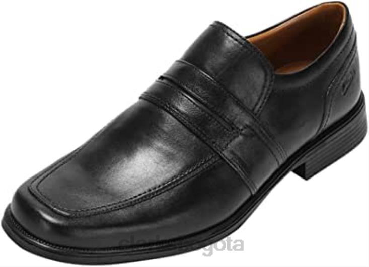 Clarks 0DX8L814 zapatos formales sin cordones para hombre huckley work black clarks hombres negro