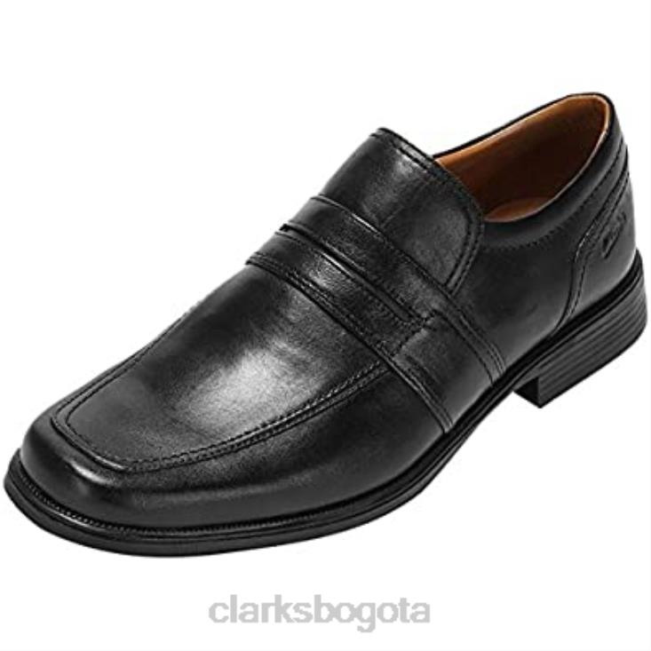 Clarks 0DX8L814 zapatos formales sin cordones para hombre huckley work black clarks hombres negro
