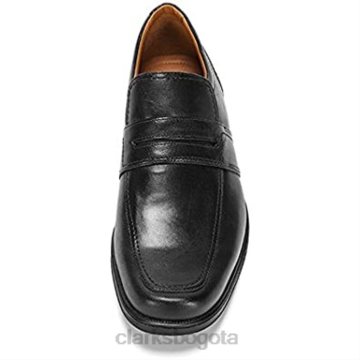 Clarks 0DX8L814 zapatos formales sin cordones para hombre huckley work black clarks hombres negro