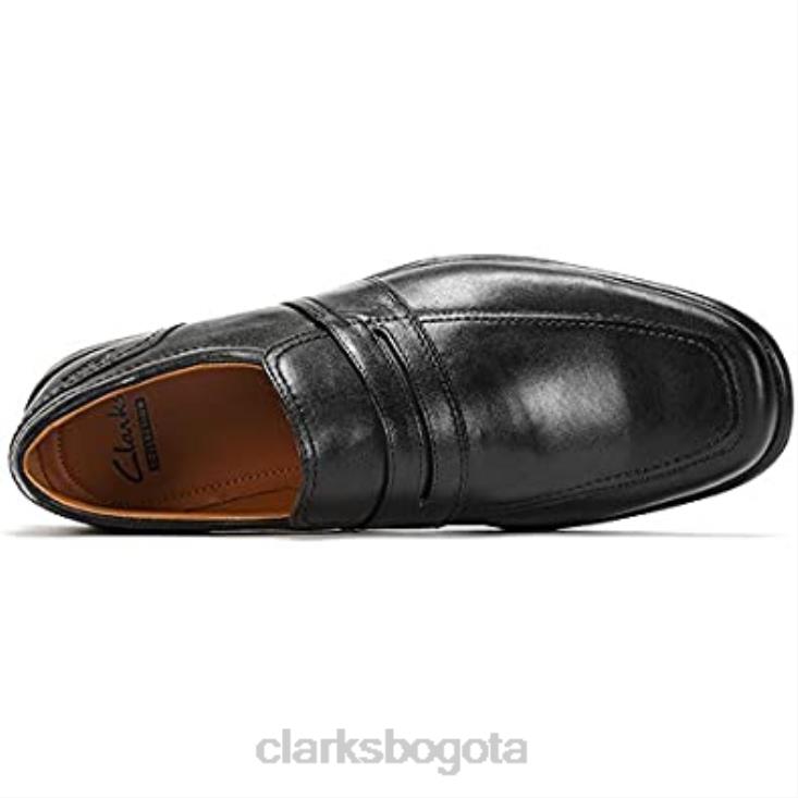 Clarks 0DX8L814 zapatos formales sin cordones para hombre huckley work black clarks hombres negro