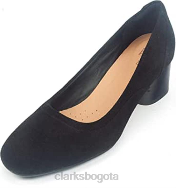 Clarks 0DX8L815 zapatos de tacón un cosmo para mujer clarks ante negro mujer ante negro