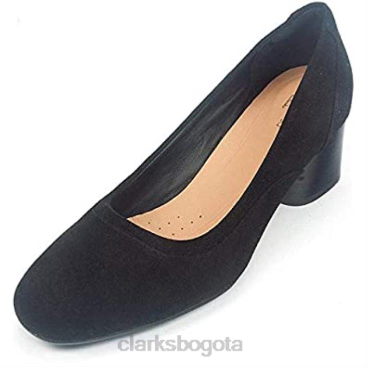 Clarks 0DX8L815 zapatos de tacón un cosmo para mujer clarks ante negro mujer ante negro
