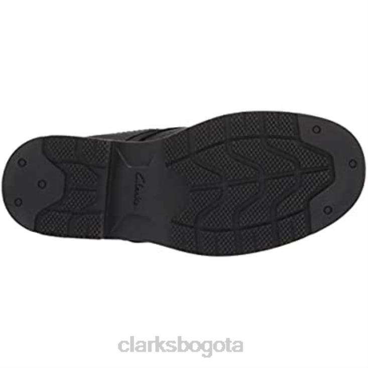 Clarks 0DX8L816 Botas chukka impermeables morris lace de clarks de cuero caído negro para hombre hombres