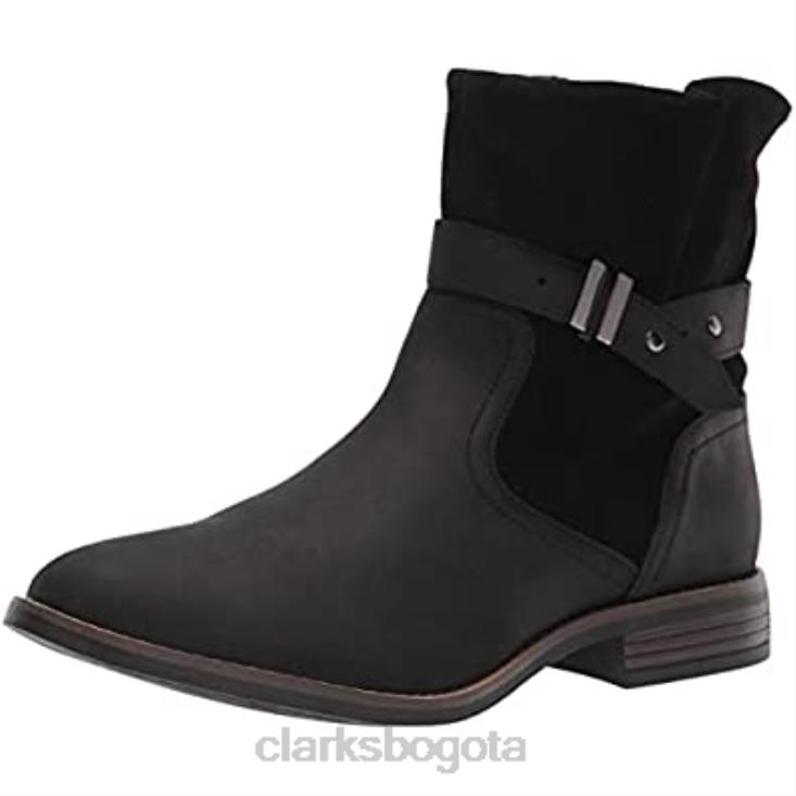 Clarks 0DX8L822 botas de moda camzstrap para mujer clarks negras mujer negro
