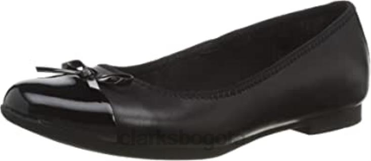 Clarks 0DX8L826 Bailarinas clarks niña scala bloom y piel negro niños cuero negro