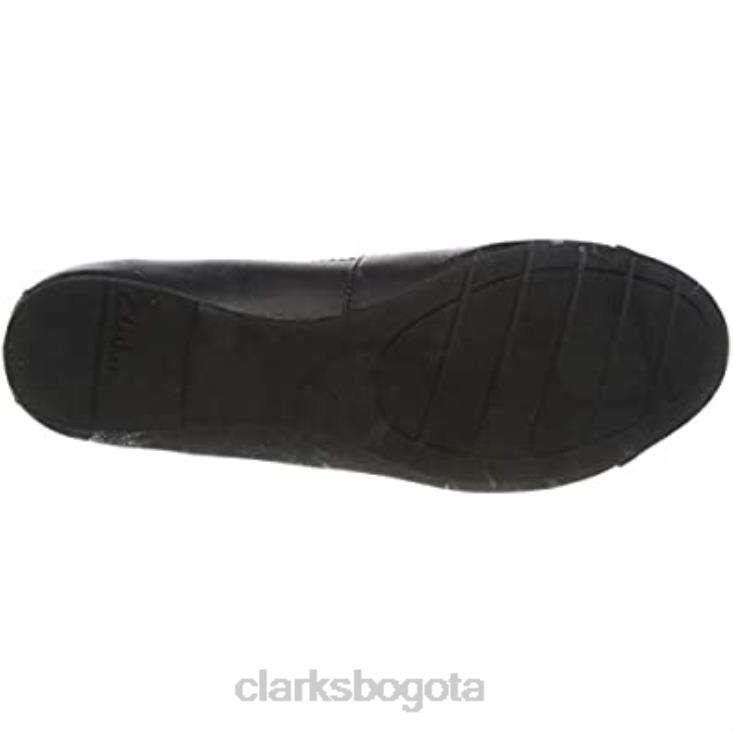Clarks 0DX8L826 Bailarinas clarks niña scala bloom y piel negro niños cuero negro