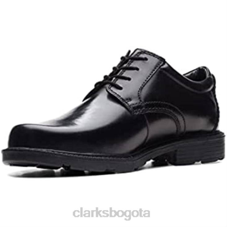 Clarks 0DX8L827 zapatos clarks kerton de cuero con encaje negro unisexo