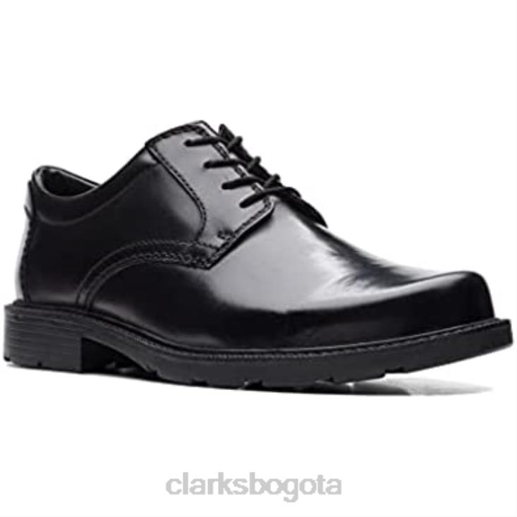 Clarks 0DX8L827 zapatos clarks kerton de cuero con encaje negro unisexo