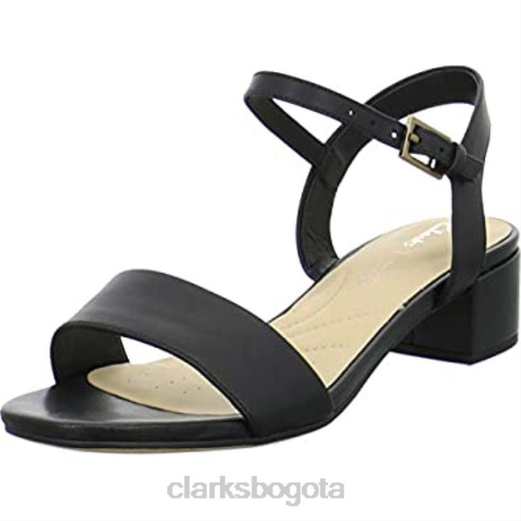 Clarks 0DX8L828 sandalias negras orabella iris con tira al tobillo para mujer clarks mujer negro
