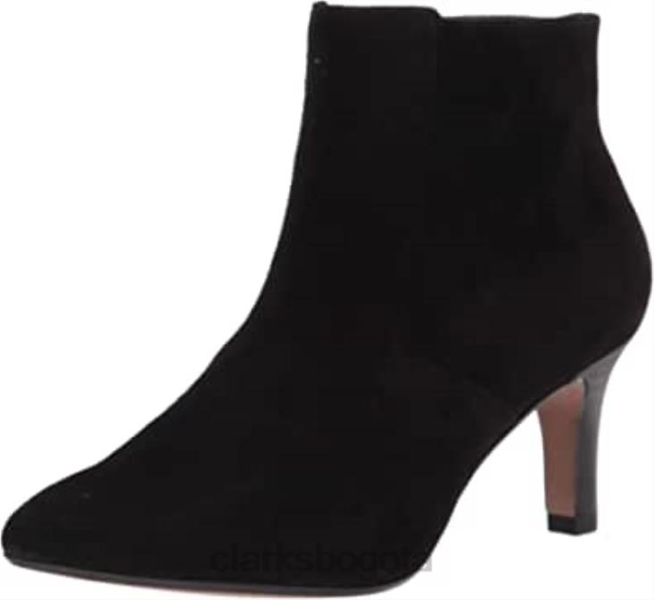 Clarks 0DX8L832 Botín clarks illeana petal 4 mujer ante negro mujer ante negro