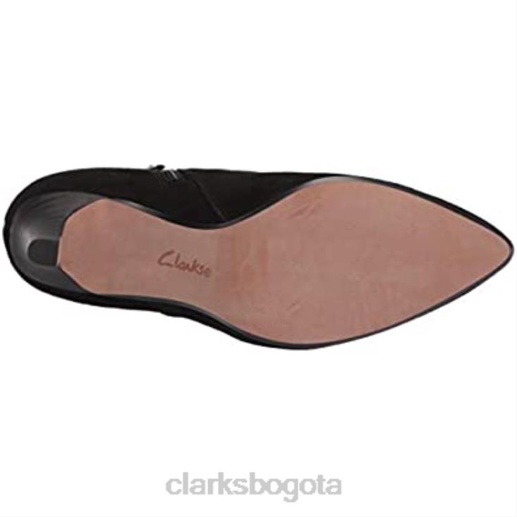 Clarks 0DX8L832 Botín clarks illeana petal 4 mujer ante negro mujer ante negro