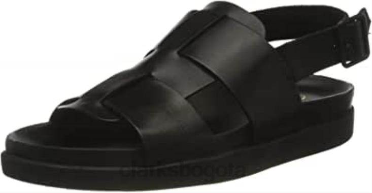 Clarks 0DX8L833 Sandalia clarks negra con correa sunder para hombre hombres cuero negro