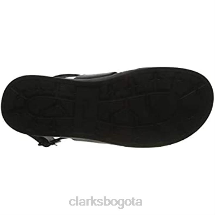 Clarks 0DX8L833 Sandalia clarks negra con correa sunder para hombre hombres cuero negro