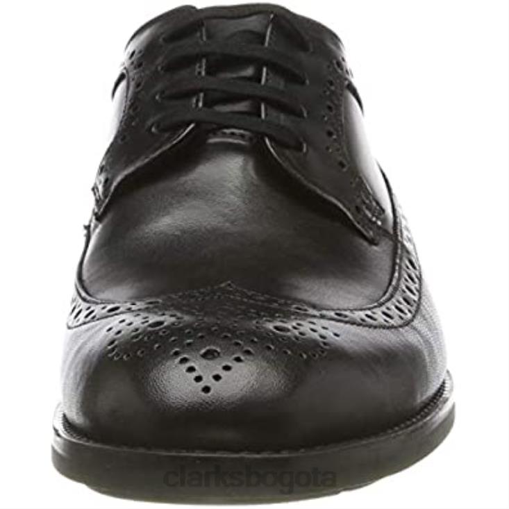 Clarks 0DX8L836 clarks oxford con punta de ala negra para hombre hombres cuero negro cuero negro