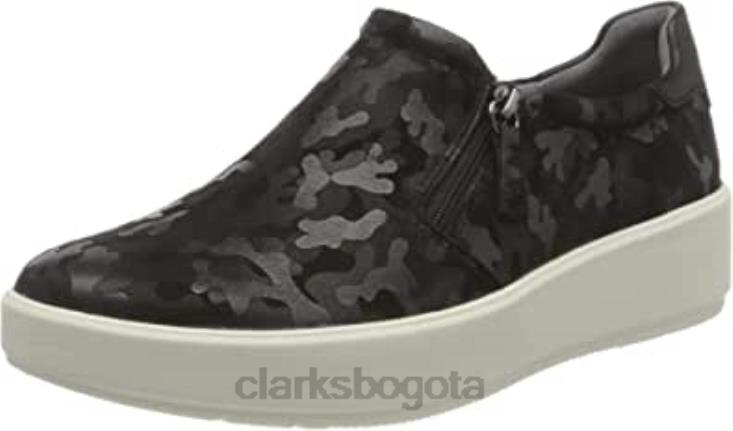 Clarks 0DX8L837 Zapatilla Layton Step para mujer Clarks en ante negro mujer interés de ante negro