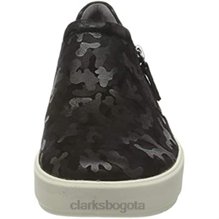 Clarks 0DX8L837 Zapatilla Layton Step para mujer Clarks en ante negro mujer interés de ante negro