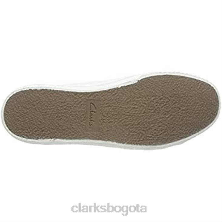 Clarks 0DX8L839 zapatilla de encaje roxby para hombre clarks lona blanca hombres lienzo blanco